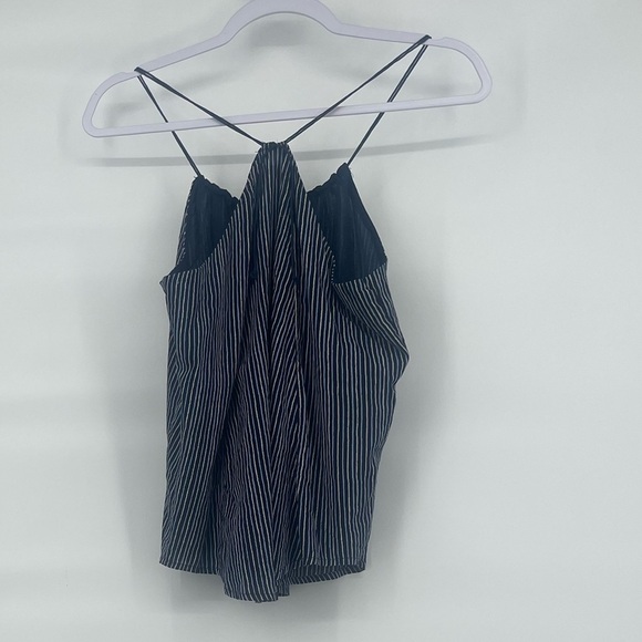 Converse one star navy white stripe cotton tank blouse - Picture 2 of 6